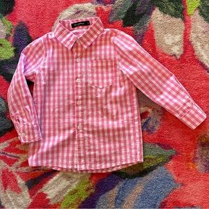 Pink & White Gingham Button Down